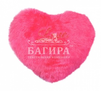 Подушка "Сердечко" Ярко-розовый