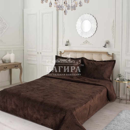 Покрывало Бархат полуглянец "VERONA" Шоколад