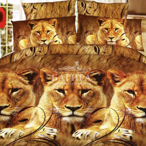 Постельное бельё "Бязь ГОСТ, Шуя" Львы