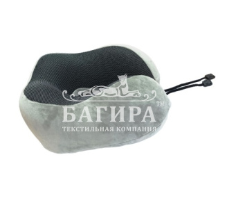 Подушка "Анатомическая" Дорожная (с эффектом памяти) Серый