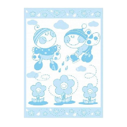 "Букашка" бело-голубое