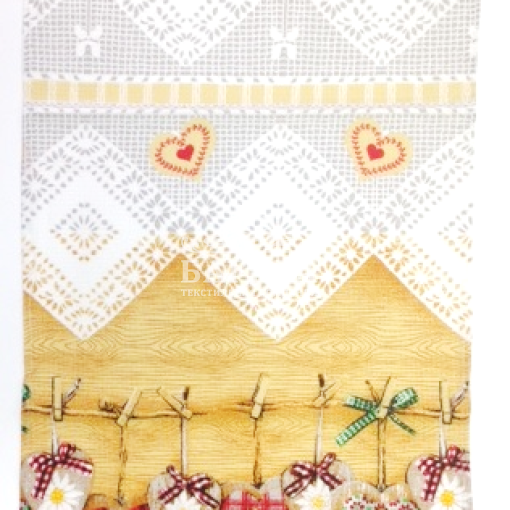 Сердечки бежевый