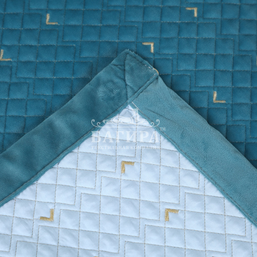 Покрывало "Бархат" Бирюзовый