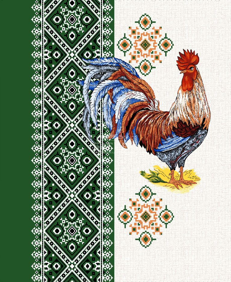 Петушок с каймой