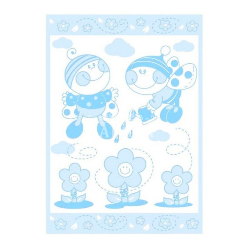 "Букашки" бело-ярк.голубое