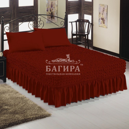 Покрывало на кровать "Универсальное" Бордо