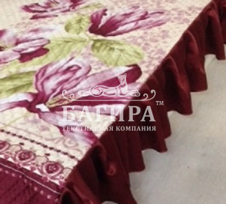 Покрывало Шёлк 5Д с оборкой