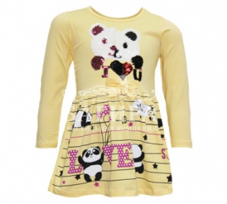 Платье с пайетками на девочку "Панда" (3-8 лет) УП