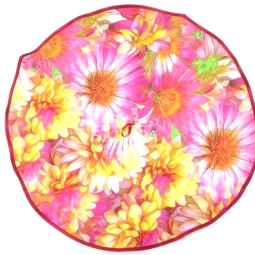 Полотенце Вафельное Круглое "Акварель" Розовый