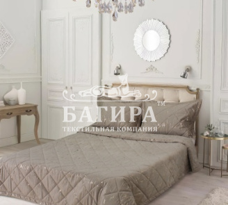 Покрывало Бархат мрамор "LUXURY" Бежевый