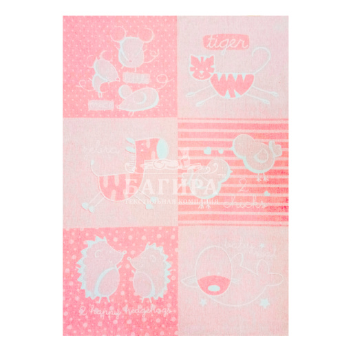 "Квадраты" бело-ярк.розовое