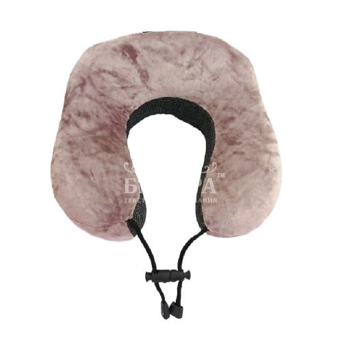 Подушка "Анатомическая" Дорожная (с эффектом памяти) Сухая роза