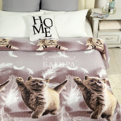 Покрывало "Полисатин" непромокаемое Котята