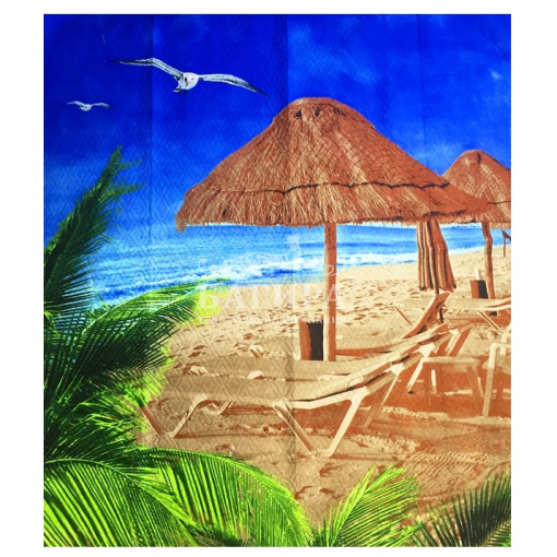 Покрывало "Сатин" 7D Пляжный сезон