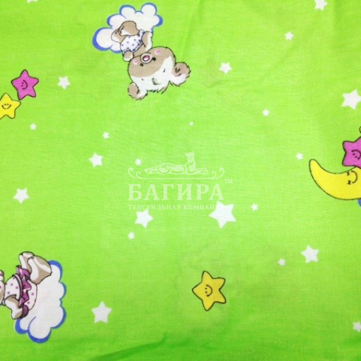 Мишки на облаках салатовый