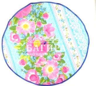 Полотенце Вафельное Круглое "Шиповник" Розовый