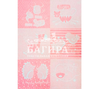 "Квадраты" бело-ярк.розовое