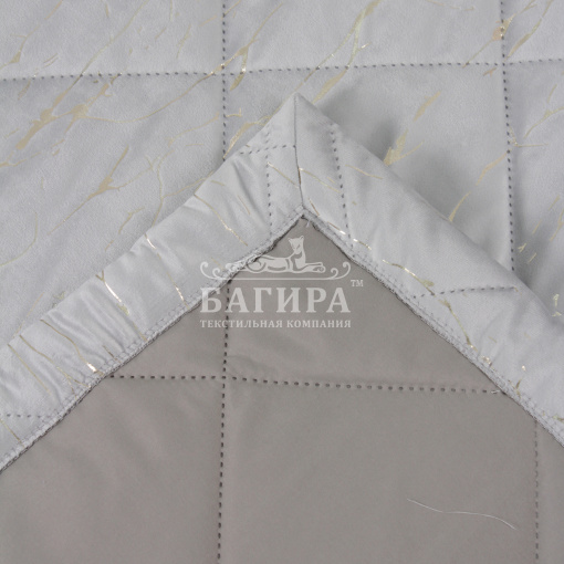 Покрывало Бархат мрамор "LUXURY" Серый