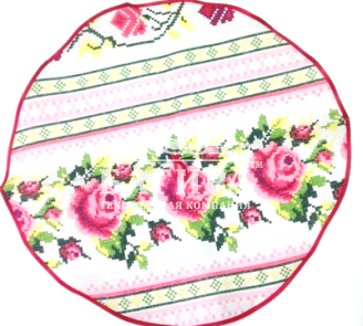 Полотенце Вафельное Круглое "Вышивка" Св. бежевый