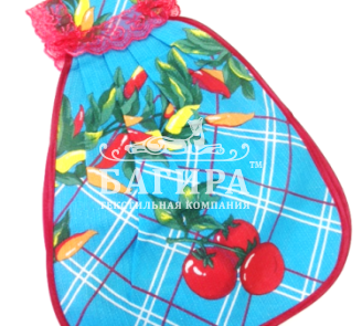 Полотенце Вафельное Матрешка "Перчик" Синий