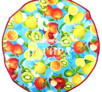 Полотенце Вафельное Круглое "Тропики" Голубой