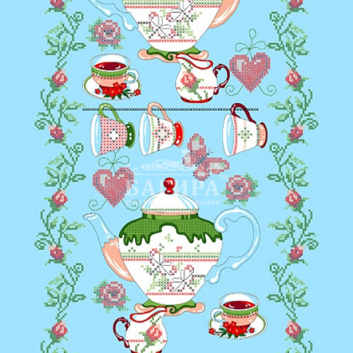 Чайный сервиз голубой