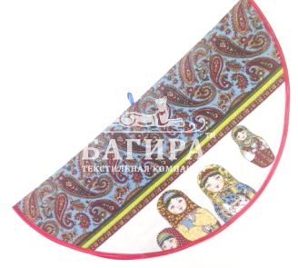 Полотенце Вафельное Круглое "Матрешки" Мультиколор