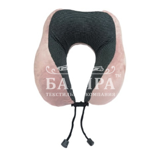 Подушка "Анатомическая" Дорожная (с эффектом памяти) Розовый