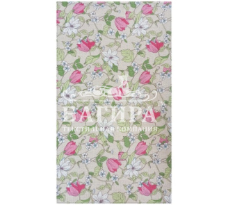 Нежные цветы Бежевый