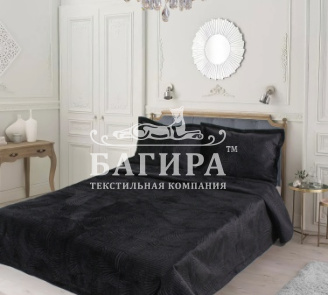 Покрывало Бархат полуглянец "VERONA" Черный