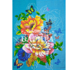 Букет пионов Голубой