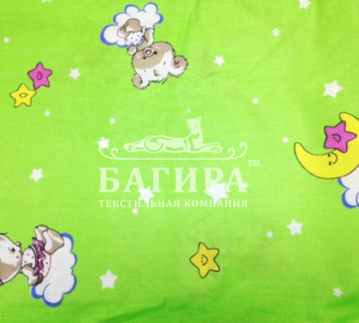 Мишки на облаках салатовый