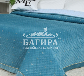 Покрывало "Бархат" Бирюзовый
