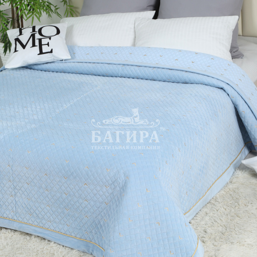 Покрывало "Бархат" Небесно-голубой