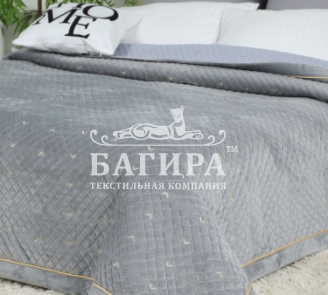 Покрывало "Бархат" Стальной