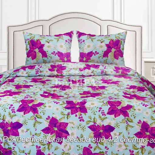 Рождественская звезда вид 4/2 светло-голубой