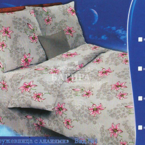 Кружевница с лилиями