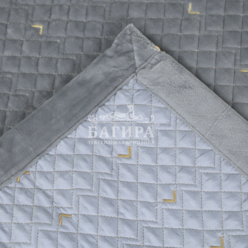 Покрывало "Бархат" Стальной
