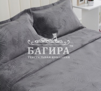 Покрывало Бархат полуглянец "VERONA" Серый