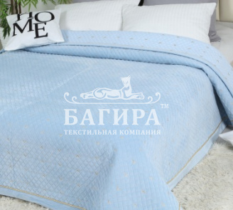 Покрывало "Бархат" Небесно-голубой