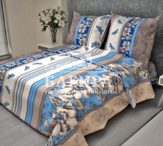 Нежность вид 2/4 синий с бежевым