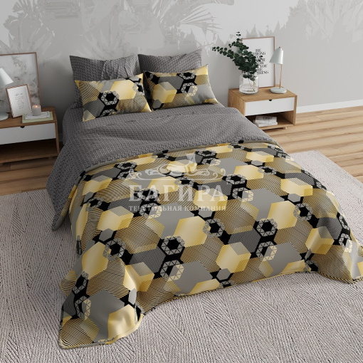 Золотые шестигранники вид 1