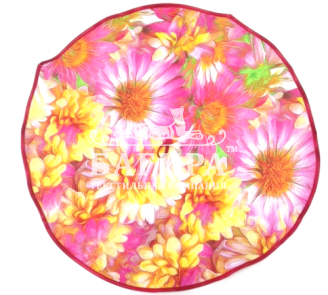 Полотенце Вафельное Круглое "Акварель" Розовый