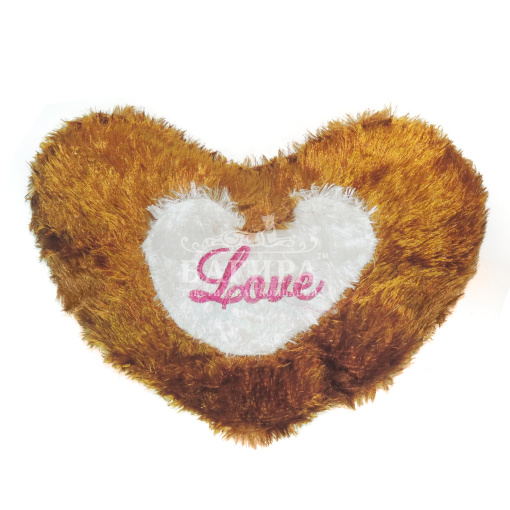 Подушка Сердечко "Love" Светло-коричневый