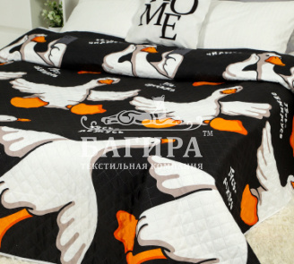 Покрывало "Полисатин" непромокаемое Гусь-обнимусь