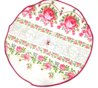 Полотенце Вафельное Круглое "Розы" Св. бежевый