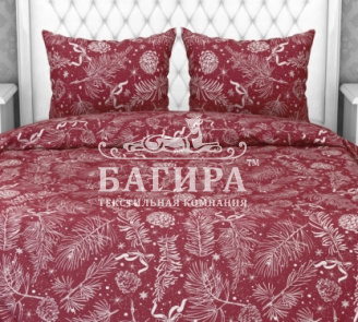 Зимний лес вид 7/2 бордо