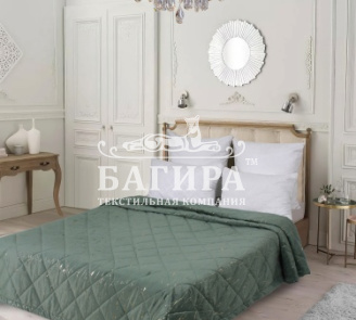 Покрывало Бархат мрамор "LUXURY" Ментол