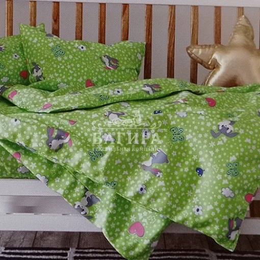 Зайки серый вид 3/9 бело-зеленый