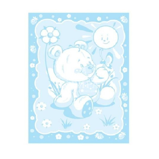 "Медвежонок" бело-голубое